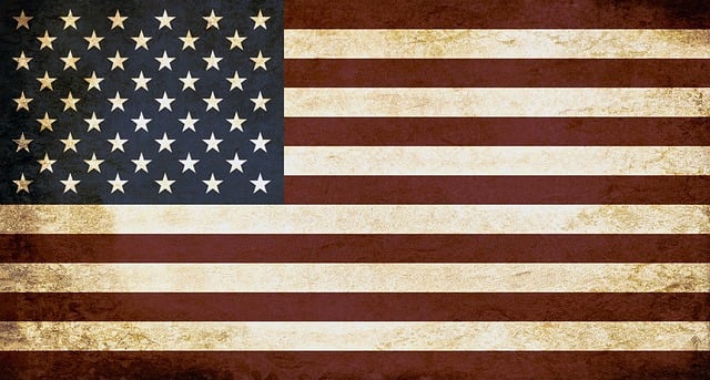 weathered american flag