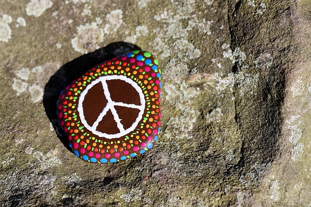 american flag peace sign
