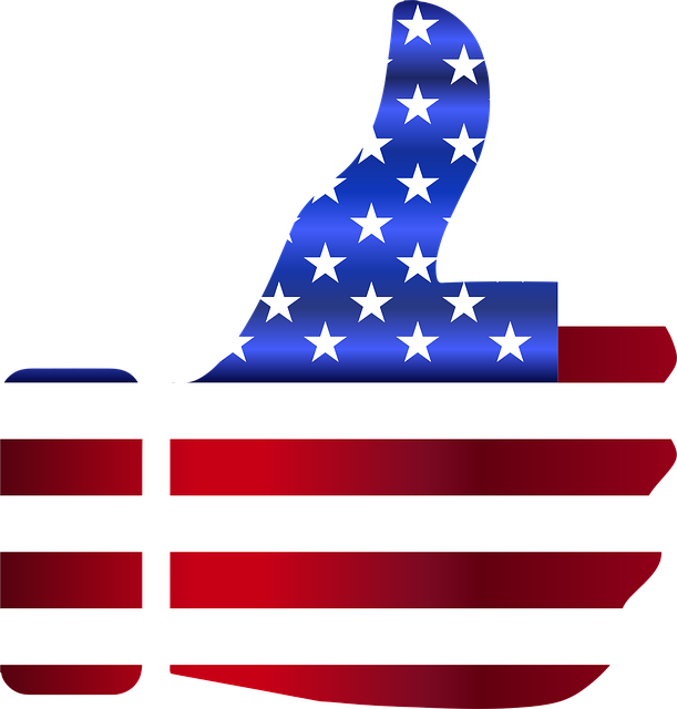american flag peace sign
