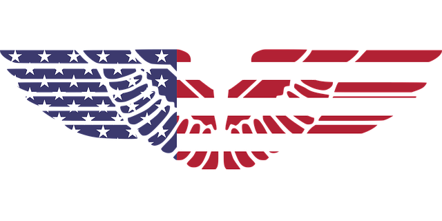 Trump flag with eagle and slogan