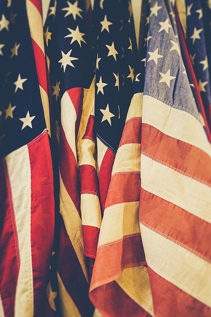 Vintage style cotton embroidered Stars and Bars flag