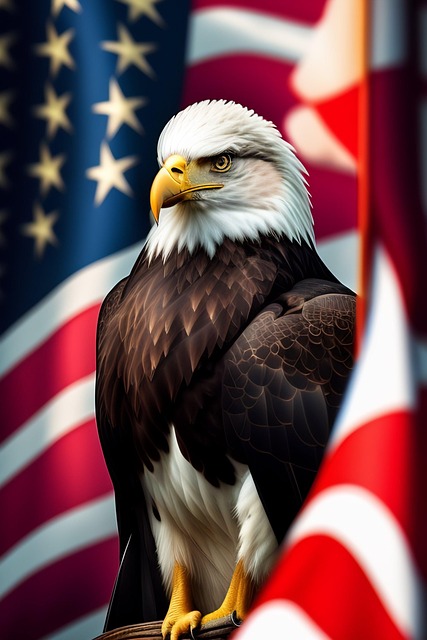 american eagle american flag
