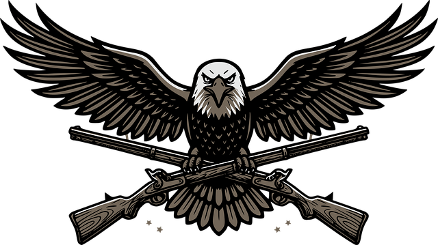 american eagle and flag