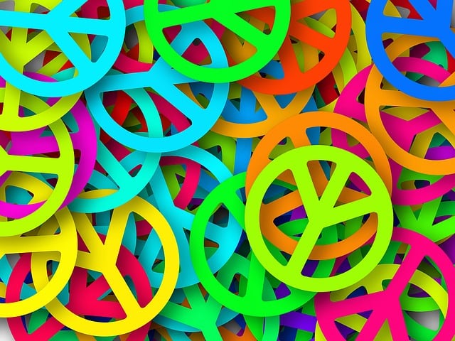 american flag peace sign