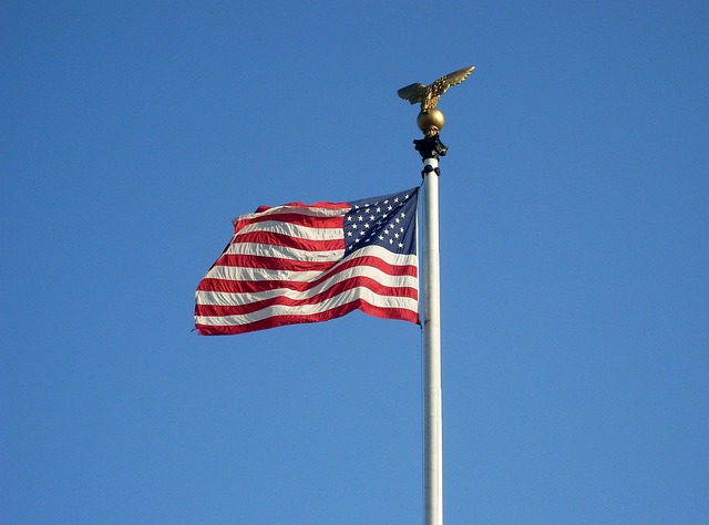 tea stained american flag
