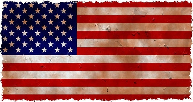 weathered american flag
