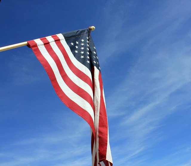 weathered american flag